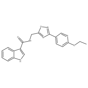 N-((3-(6-ethoxypyridin-3-yl)-1,2,4-oxadiazol-5-yl)methyl)-1H-indole-3-carboxamide Structure