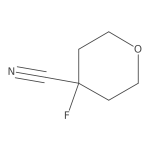 4-Fluorotetrahydro-2H-pyran-4-carbonitrile结构式