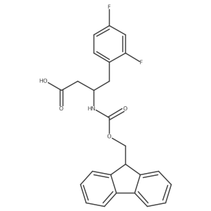 (R)-3-((((9H-Fluoren-9-yl)methoxy)carbonyl)amino)-4-(2,4-difluorophenyl)butanoic acid Structure