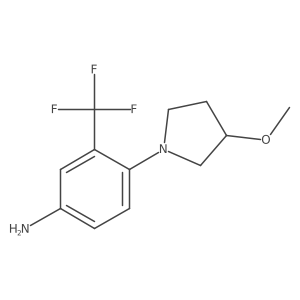 4-(3-Methoxypyrrolidin-1-yl)-3-(trifluoromethyl)aniline Structure