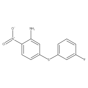 5-((3-Fluorophenyl)thio)-2-nitroaniline Structure