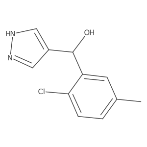 (2-chloro-5-methylphenyl)(1H-pyrazol-4-yl)methanol结构式