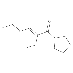 1-Cyclopentyl-2-(ethoxymethylidene)butan-1-one结构式