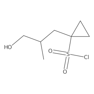 1-(3-Hydroxy-2-methylpropyl)cyclopropane-1-sulfonyl chloride结构式