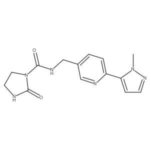 N-{[6-(1-methyl-1H-pyrazol-5-yl)pyridin-3-yl]methyl}-2-oxoimidazolidine-1-carboxamide结构式