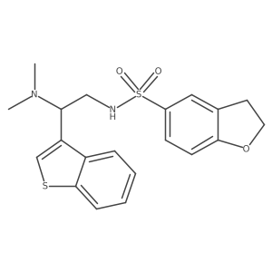 N-(2-(benzo[b]thiophen-3-yl)-2-(dimethylamino)ethyl)-2,3-dihydrobenzofuran-5-sulfonamide Structure