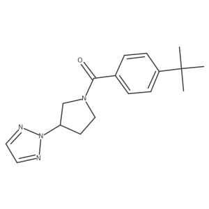 (3-(2H-1,2,3-triazol-2-yl)pyrrolidin-1-yl)(4-(tert-butyl)phenyl)methanone Structure