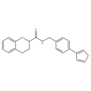 N-((6-(furan-3-yl)pyridin-3-yl)methyl)chroman-2-carboxamide结构式