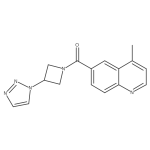 (3-(1H-1,2,3-triazol-1-yl)azetidin-1-yl)(4-methylquinolin-6-yl)methanone Structure