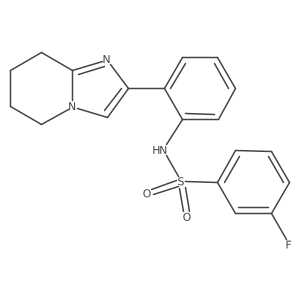 3-fluoro-N-(2-(5,6,7,8-tetrahydroimidazo[1,2-a]pyridin-2-yl)phenyl)benzenesulfonamide Structure