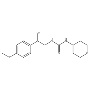1-(2-hydroxy-2-(4-(methylthio)phenyl)ethyl)-3-(tetrahydro-2H-pyran-4-yl)urea结构式