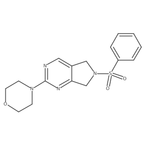 4-(6-(phenylsulfonyl)-6,7-dihydro-5H-pyrrolo[3,4-d]pyrimidin-2-yl)morpholine Structure