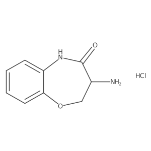 7-Amino-6,7-dihydro-9H-5-oxa-9-aza-benzocyclohepten-8-one hydrochloride结构式