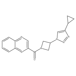(3-(4-cyclopropyl-1H-1,2,3-triazol-1-yl)azetidin-1-yl)(quinoxalin-2-yl)methanone结构式
