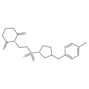 1-[2-({3-[(5-Bromopyrimidin-2-yl)oxy]pyrrolidin-1-yl}sulfonyl)ethyl]piperidine-2,6-dione结构式