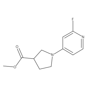 Methyl 1-(2-fluoropyridin-4-yl)pyrrolidine-3-carboxylate结构式