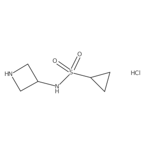 N-(azetidin-3-yl)cyclopropanesulfonamide hydrochloride结构式