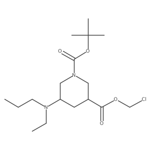 1-Tert-butyl 3-chloromethyl 5-[ethyl(propyl)amino]piperidine-1,3-dicarboxylate Structure