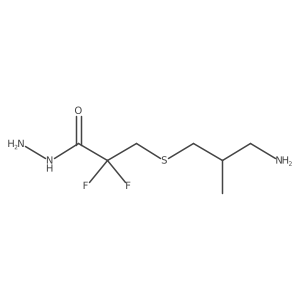 3-[(3-Amino-2-methylpropyl)sulfanyl]-2,2-difluoropropanehydrazide Structure
