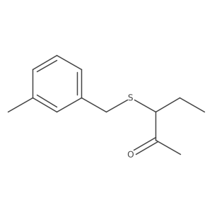 3-{[(3-Methylphenyl)methyl]sulfanyl}pentan-2-one结构式
