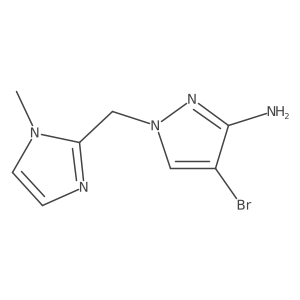 4-bromo-1-[(1-methyl-1H-imidazol-2-yl)methyl]-1H-pyrazol-3-amine Structure