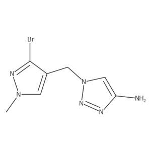 1-[(3-bromo-1-methyl-1H-pyrazol-4-yl)methyl]-1H-1,2,3-triazol-4-amine结构式