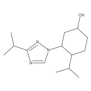 4-(propan-2-yl)-3-[3-(propan-2-yl)-1H-1,2,4-triazol-1-yl]cyclohexan-1-ol结构式