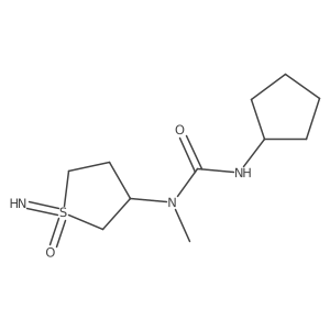 1-Cyclopentyl-3-(1-imino-1-oxo-1lambda6-thiolan-3-yl)-3-methylurea Structure