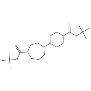 Tert-butyl 4-{4-[(tert-butoxy)carbonyl]piperazin-1-yl}azepane-1-carboxylate Structure