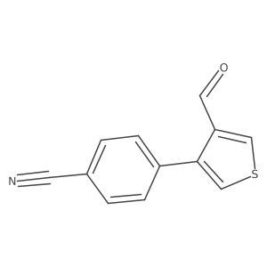 4-(4-Formylthiophen-3-yl)benzonitrile结构式