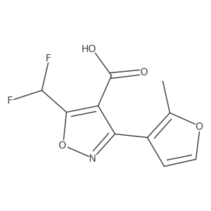 5-(Difluoromethyl)-3-(2-methylfuran-3-yl)-1,2-oxazole-4-carboxylic acid结构式