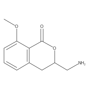3-(aminomethyl)-8-methoxy-3,4-dihydro-1H-2-benzopyran-1-one结构式
