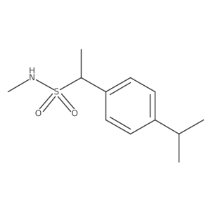 N-methyl-1-[4-(propan-2-yl)phenyl]ethane-1-sulfonamide结构式