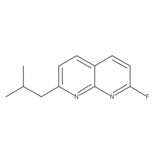 2-Fluoro-7-(2-methylpropyl)-1,8-naphthyridine结构式
