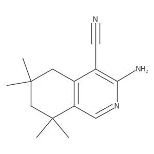 3-Amino-6,6,8,8-tetramethyl-5,6,7,8-tetrahydroisoquinoline-4-carbonitrile结构式