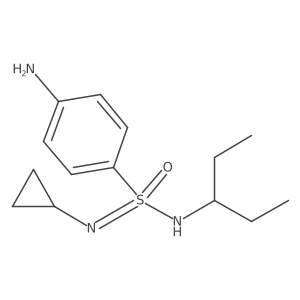 4-amino-N-cyclopropyl-N-(pentan-3-yl)benzene-1-sulfonoimidamide结构式