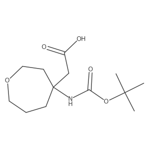 2-(4-{[(Tert-butoxy)carbonyl]amino}oxepan-4-yl)acetic acid Structure