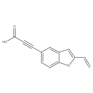 3-(2-Formyl-1-benzofuran-5-yl)prop-2-ynoic acid结构式