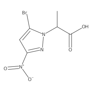 2-(5-bromo-3-nitro-1H-pyrazol-1-yl)propanoic acid结构式