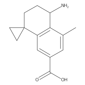 4'-amino-5'-methyl-3',4'-dihydro-2'H-spiro[cyclopropane-1,1'-naphthalene]-7'-carboxylic acid Structure
