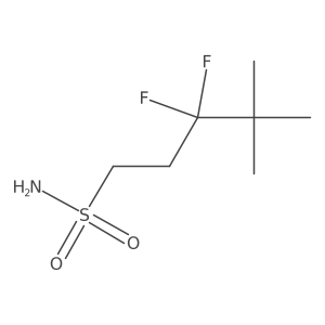 3,3-Difluoro-4,4-dimethylpentane-1-sulfonamide Structure