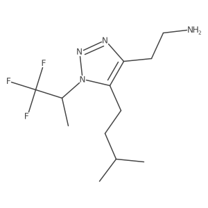 2-[5-(3-methylbutyl)-1-(1,1,1-trifluoropropan-2-yl)-1H-1,2,3-triazol-4-yl]ethan-1-amine Structure