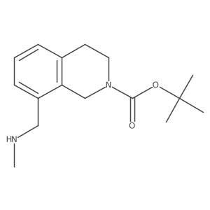 Tert-butyl 8-[(methylamino)methyl]-1,2,3,4-tetrahydroisoquinoline-2-carboxylate结构式