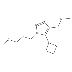 {[5-cyclobutyl-1-(3-methoxypropyl)-1H-1,2,3-triazol-4-yl]methyl}(methyl)amine结构式