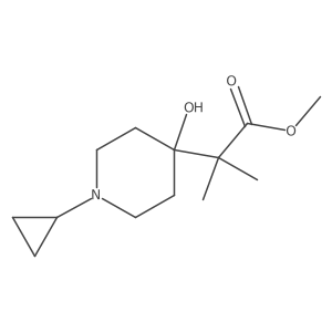 Methyl 2-(1-cyclopropyl-4-hydroxypiperidin-4-yl)-2-methylpropanoate结构式