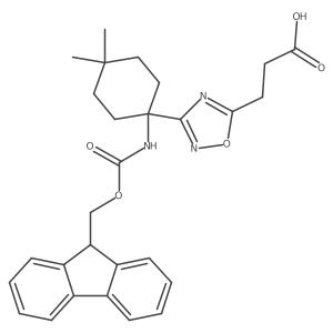 3-{3-[1-({[(9H-fluoren-9-yl)methoxy]carbonyl}amino)-4,4-dimethylcyclohexyl]-1,2,4-oxadiazol-5-yl}propanoic acid结构式