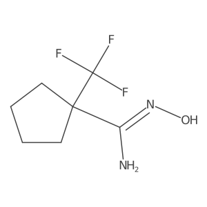 N'-hydroxy-1-(trifluoromethyl)cyclopentane-1-carboximidamide结构式