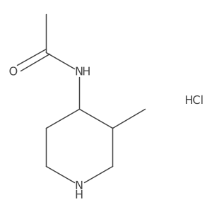 N-(3-Methylpiperidin-4-yl)acetamide hydrochloride结构式