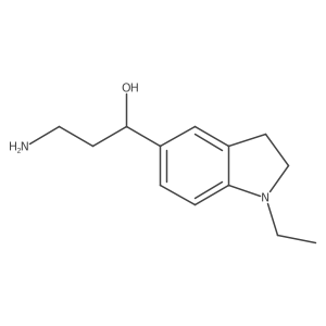 (1R)-3-amino-1-(1-ethyl-2,3-dihydro-1H-indol-5-yl)propan-1-ol Structure