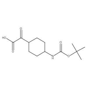 2-(4-{[(Tert-butoxy)carbonyl]amino}cyclohexyl)-2-oxoacetic acid结构式